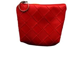 Red Quilted Women's Coin Purse